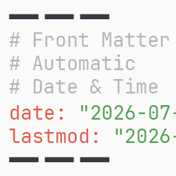 Front Matter Automatic Date & Time